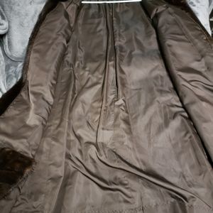 Women's full length Bemberg mink fur coat